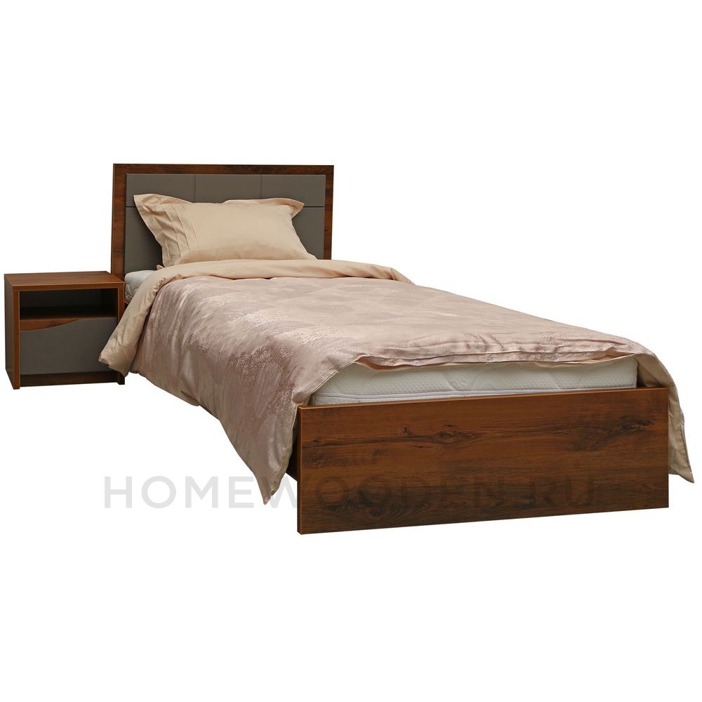Кровать одинарная Монако с низким изножьем