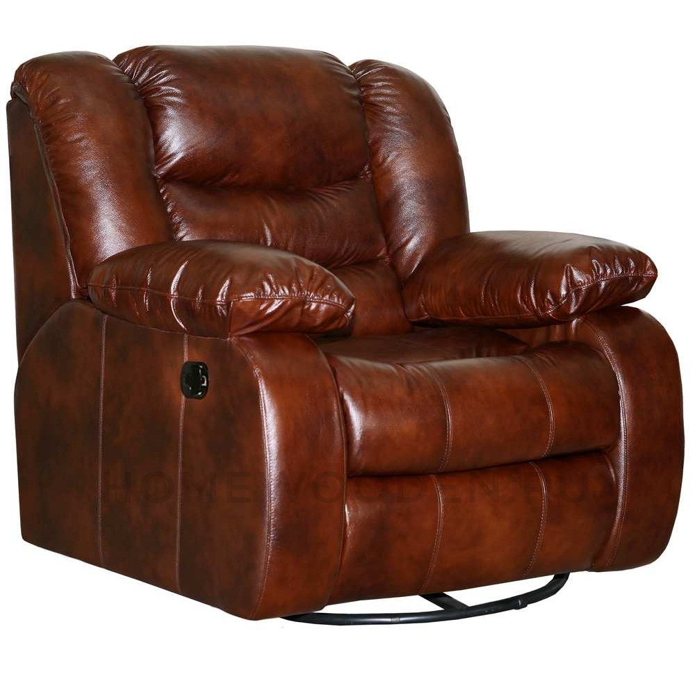 Кресло кожаное реклайнер Манчестер 1Р