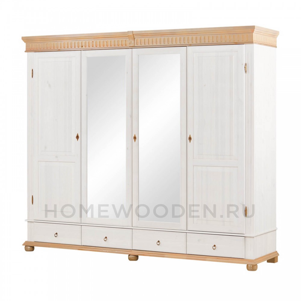 Шкаф "Хельсинки" 4SPGT-M из массива сосны