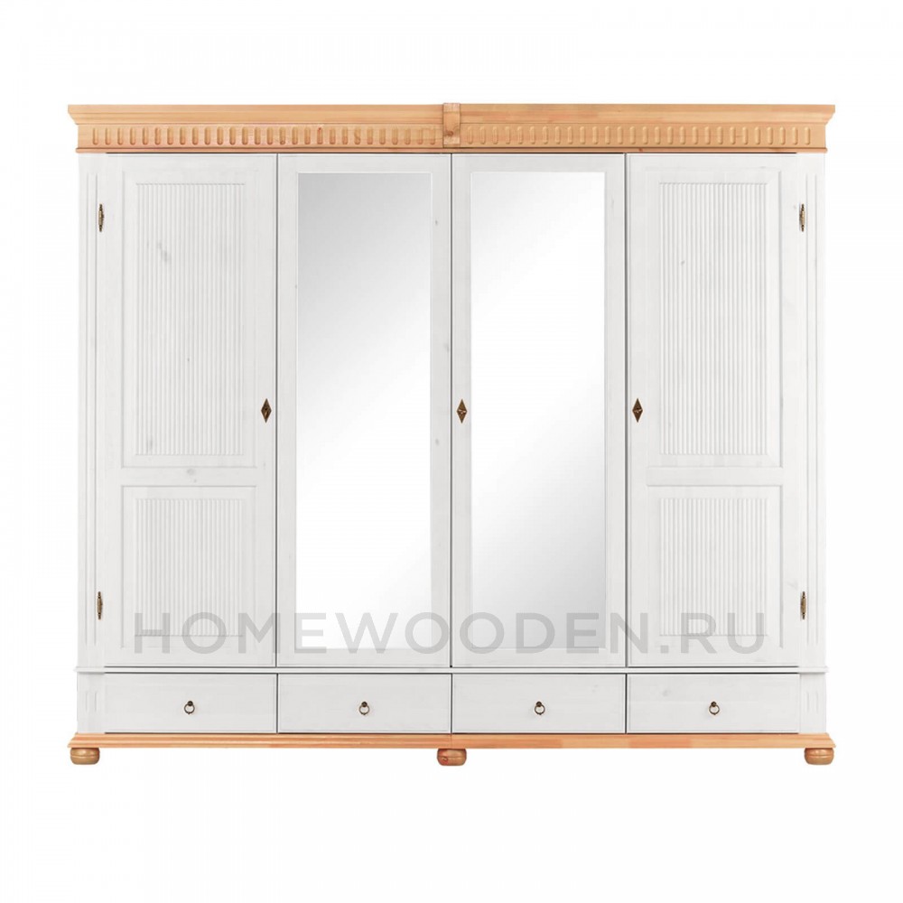 Шкаф "Хельсинки" 4SPGT-M из массива сосны