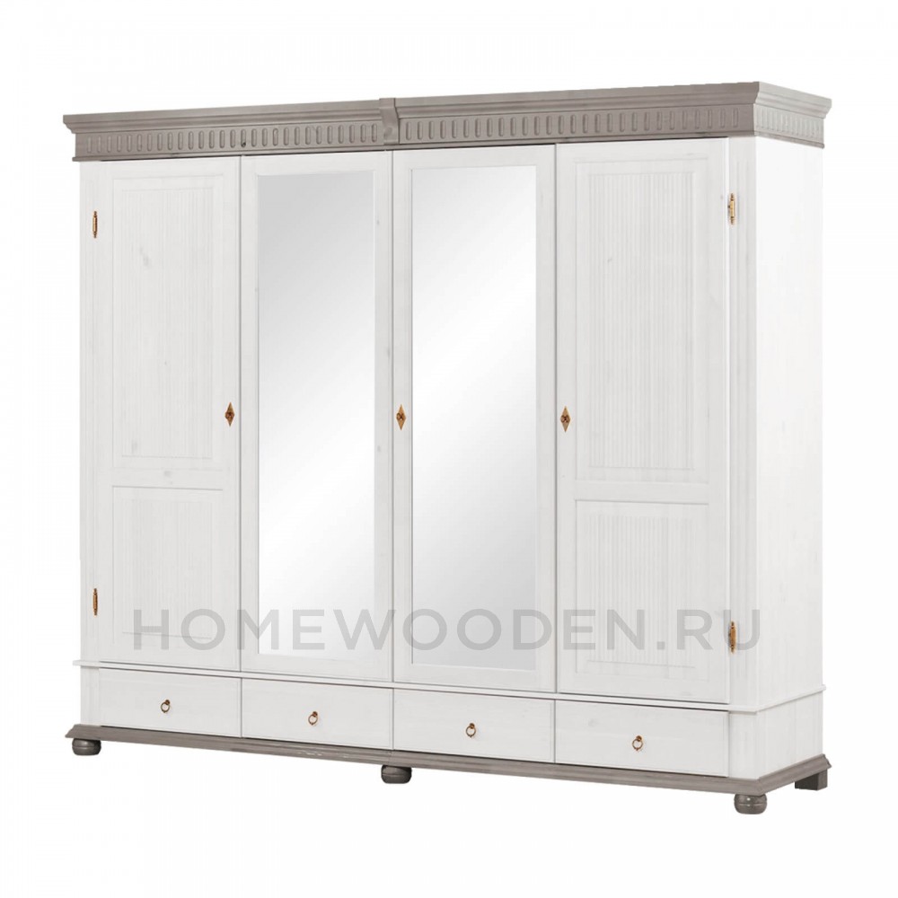 Шкаф "Хельсинки" 4SPGT-M из массива сосны