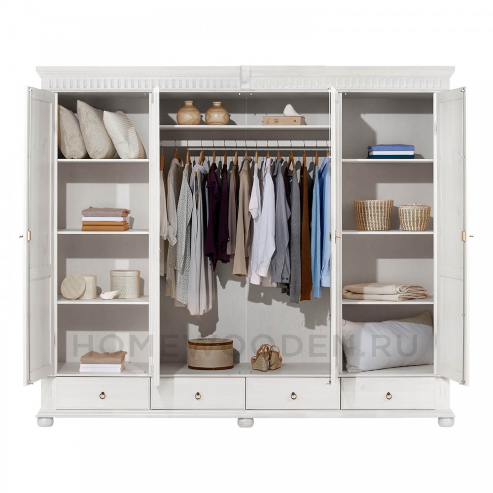 Шкаф "Хельсинки" 4SPGT-M из массива сосны