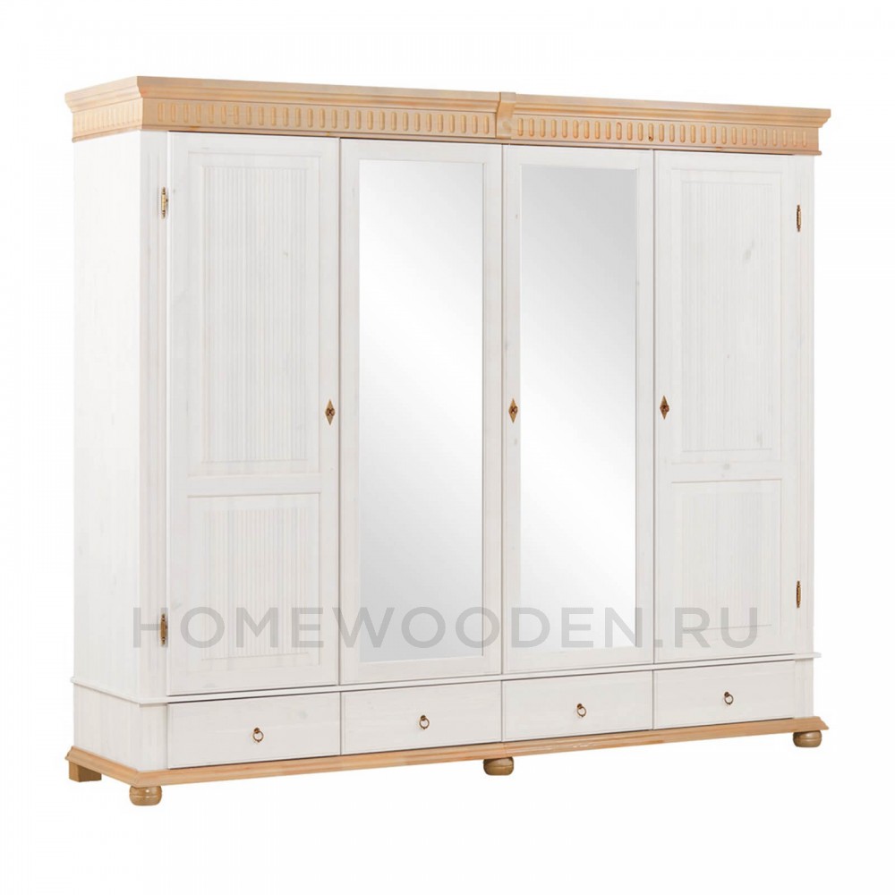 Шкаф "Хельсинки" 4SPGT-M из массива сосны