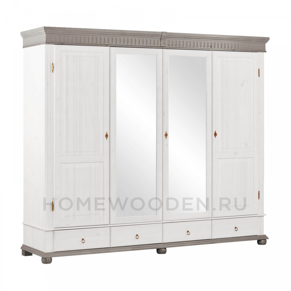 Шкаф "Хельсинки" 4SPGT-M из массива сосны