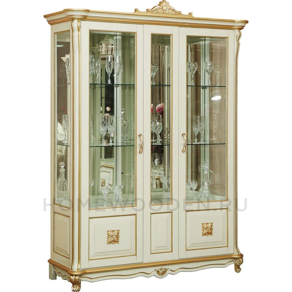 Шкаф-витрина 3д Алези Люкс П1.349.0.05 (П350.05л)