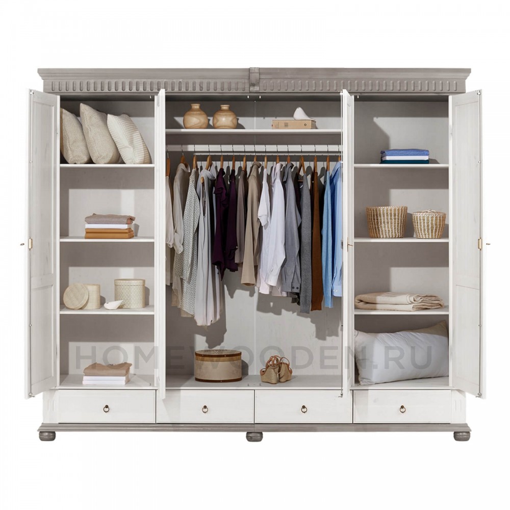 Шкаф "Хельсинки" 4GTM из массива сосны