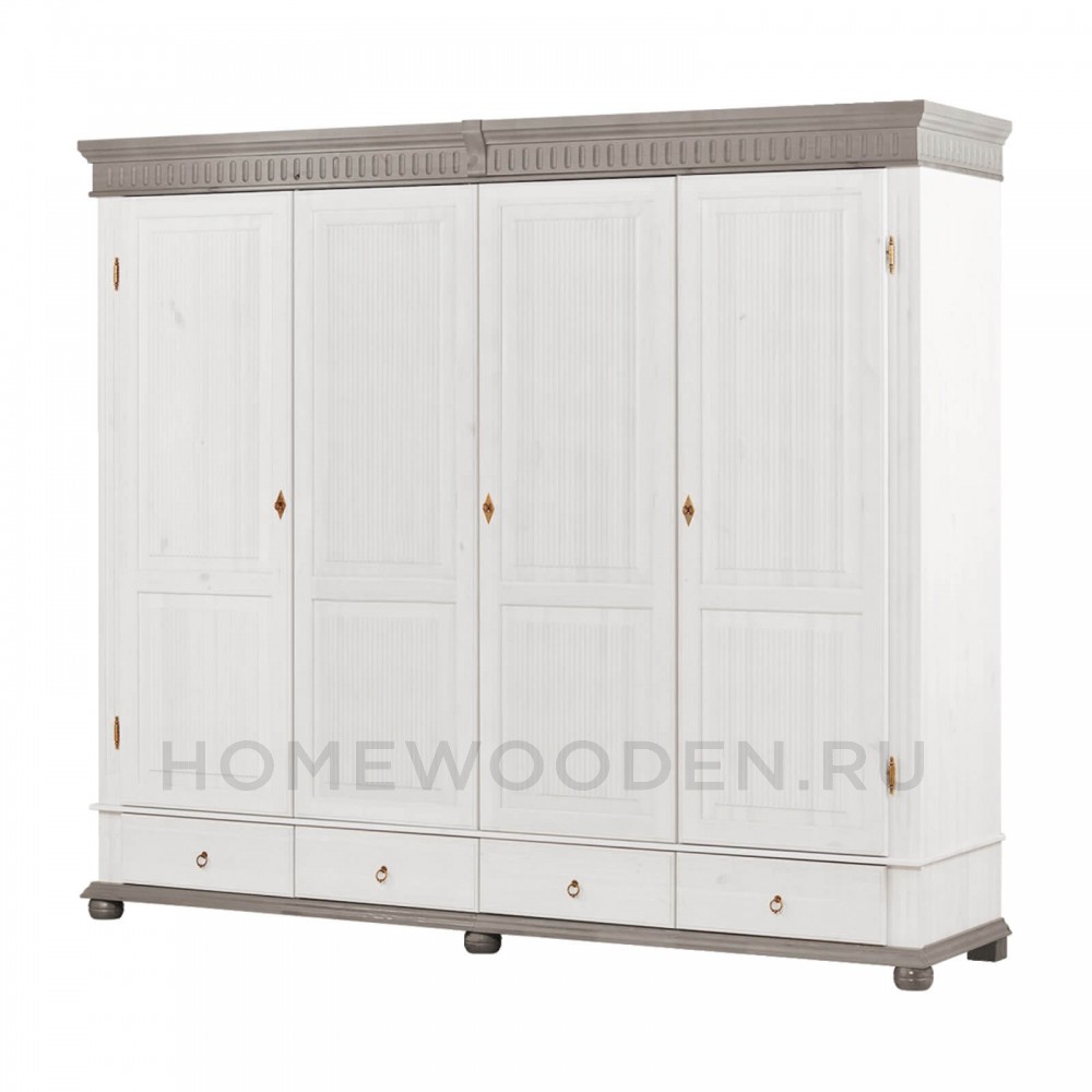 Шкаф "Хельсинки" 4GTM из массива сосны