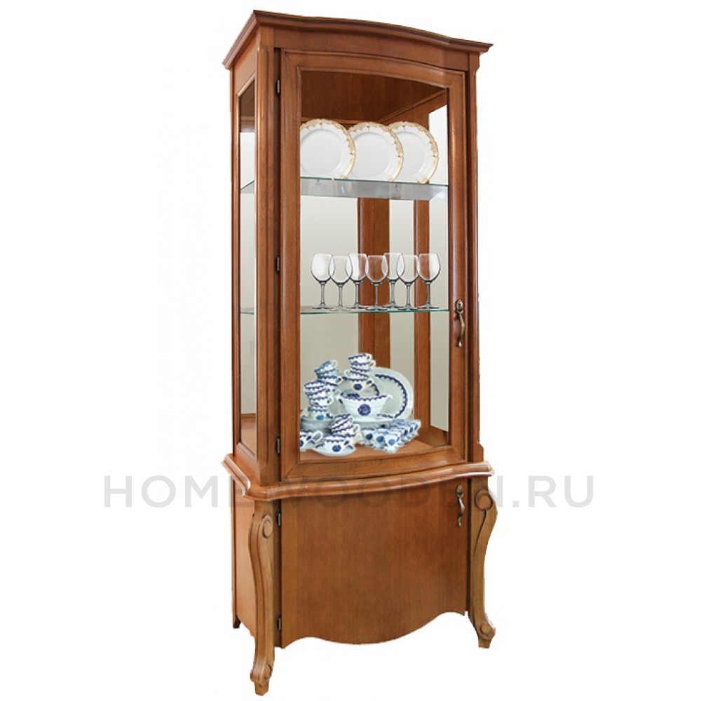Шкаф с витриной Луиза ММ-257-01