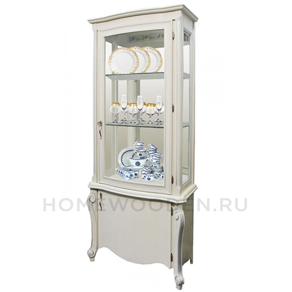 Шкаф с витриной Луиза ММ-257-01