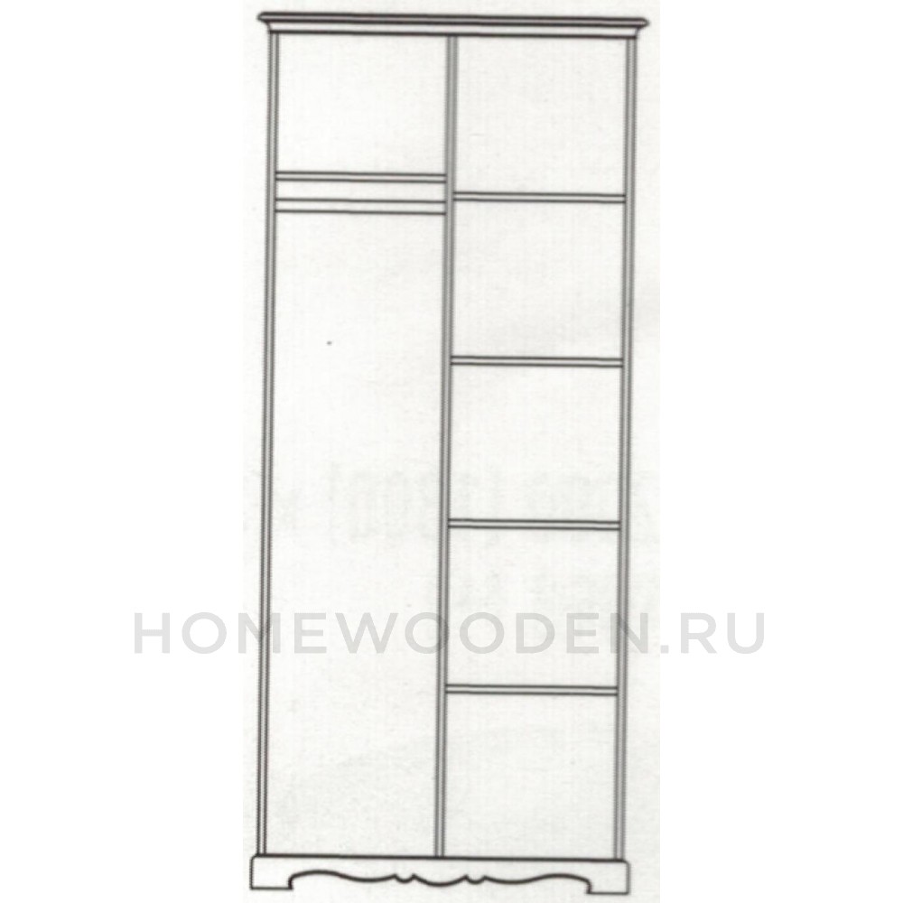 Шкаф для платья и белья Лолита ГМ 8802