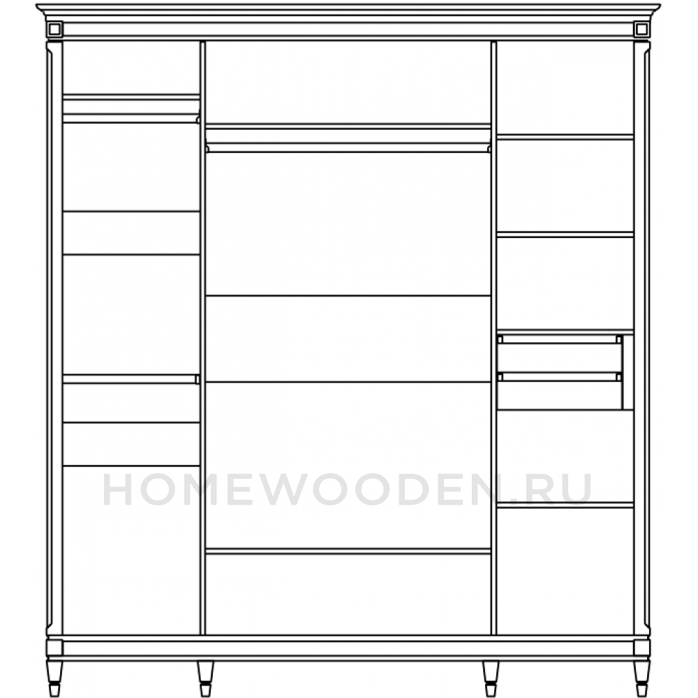 Шкаф комбинированный Бристоль ГМ 6454