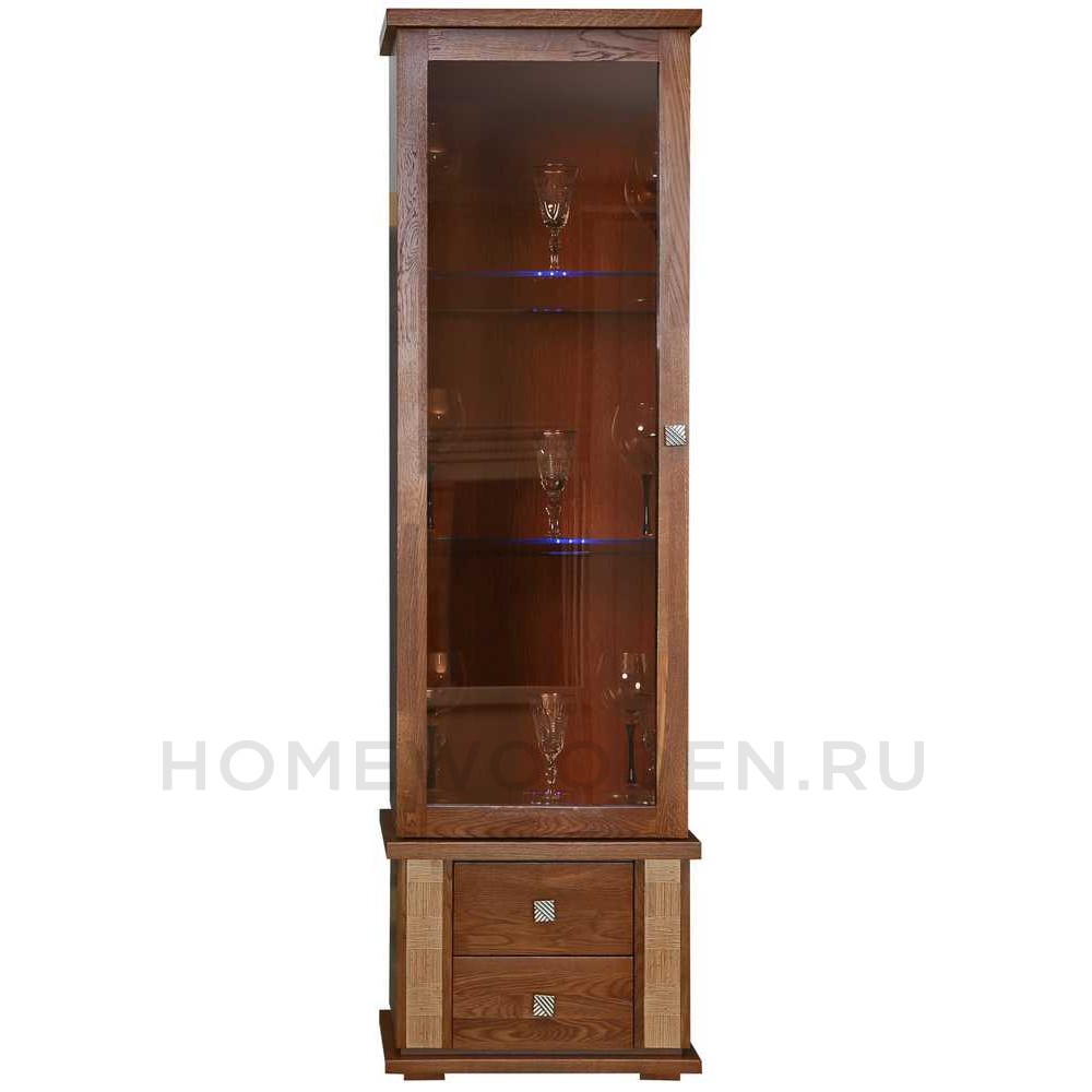 Шкаф с витриной Тунис П6.343.0.21 (П343.21Ш)