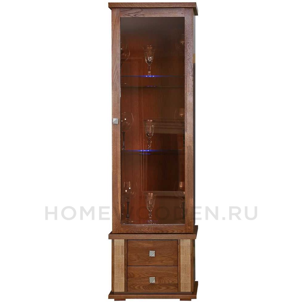 Шкаф с витриной Тунис П6.343.0.21 (П343.21Ш)