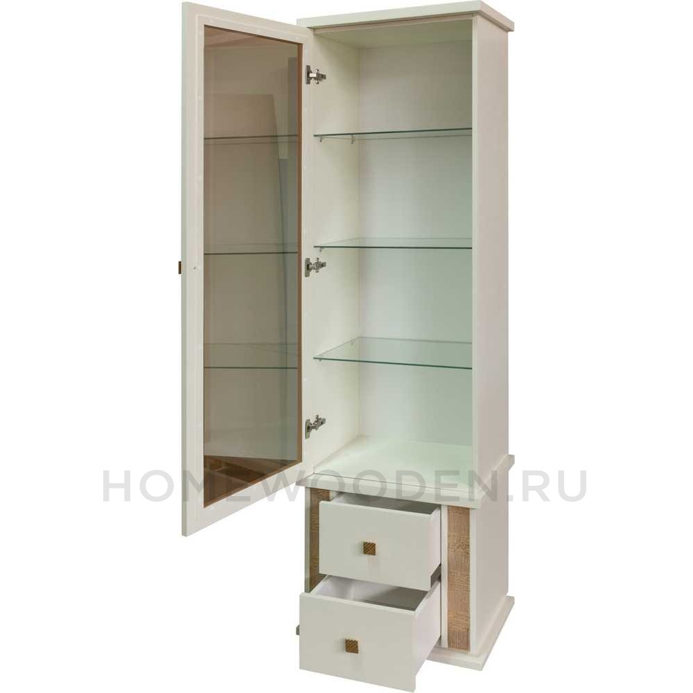 Шкаф с витриной Тунис П6.343.0.21 (П343.21Ш)