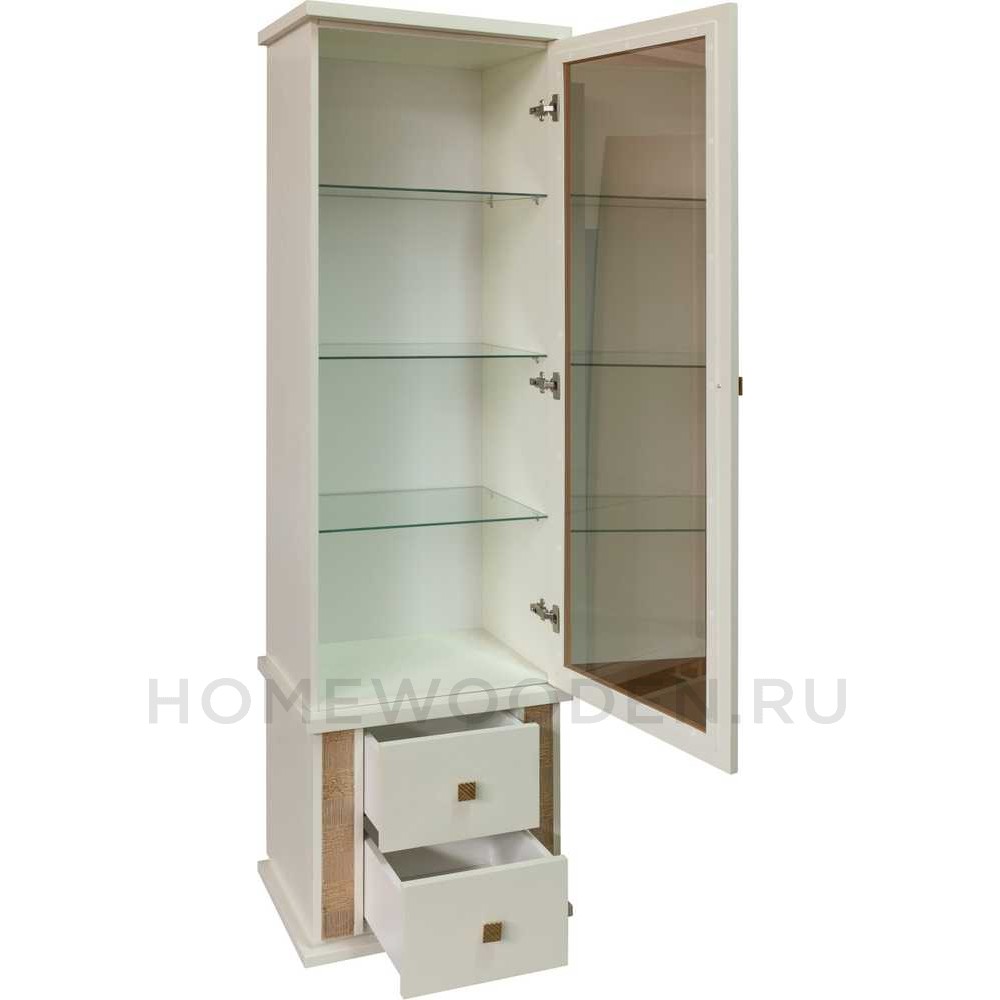 Шкаф с витриной Тунис П6.343.0.21 (П343.21Ш)