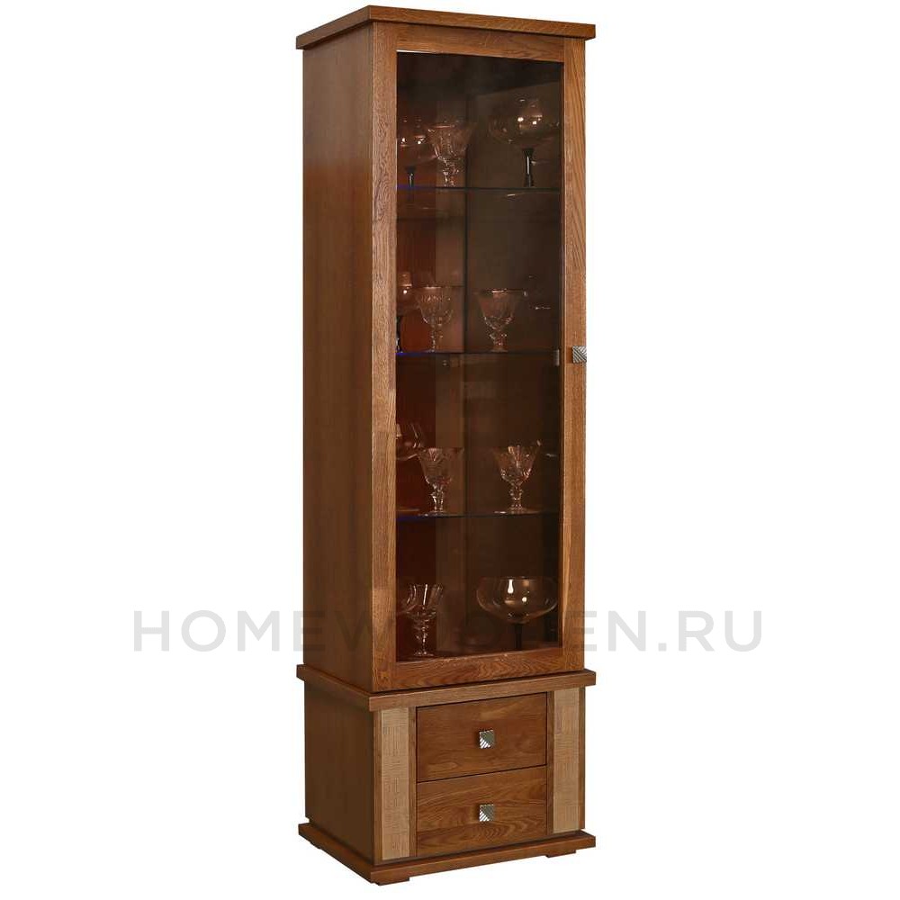 Шкаф с витриной Тунис П6.343.0.21 (П343.21Ш)