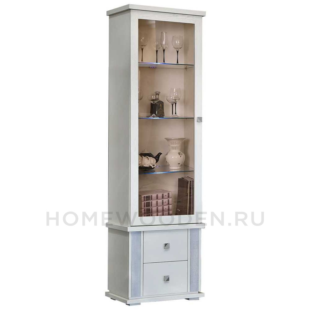 Шкаф с витриной Тунис П6.343.0.21 (П343.21Ш)