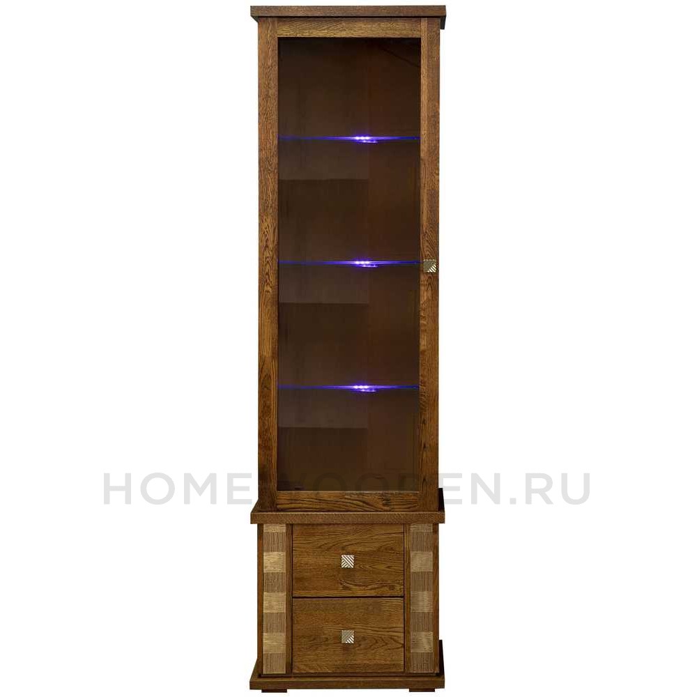 Шкаф с витриной Тунис П6.343.0.21 (П343.21Ш)