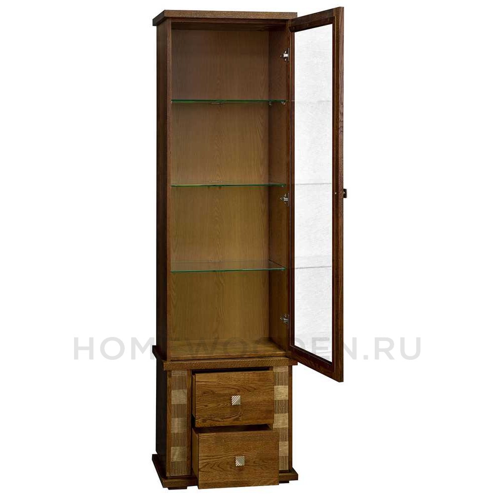 Шкаф с витриной Тунис П6.343.0.21 (П343.21Ш)