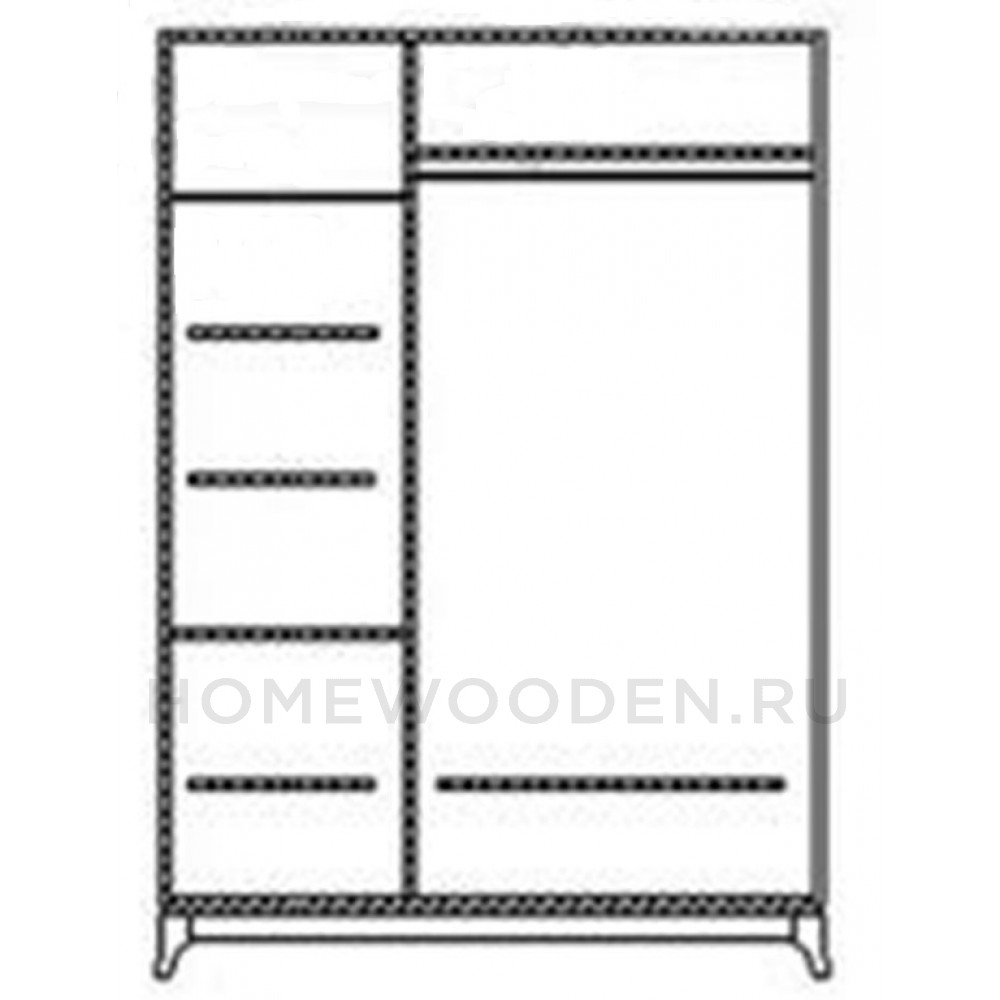 Шкаф для одежды Сабрина ММ-302-01/03