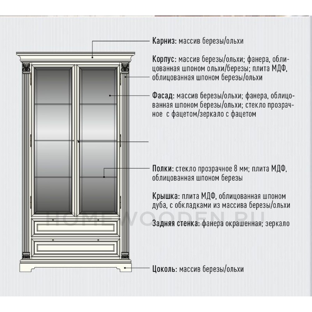 Шкаф комбинированный Престиж ГМ 5933