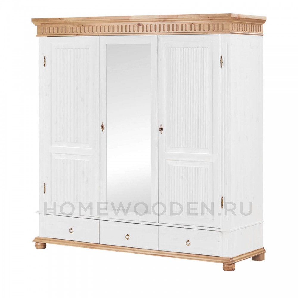 Шкаф "Хельсинки" 3SPGT-M из массива сосны