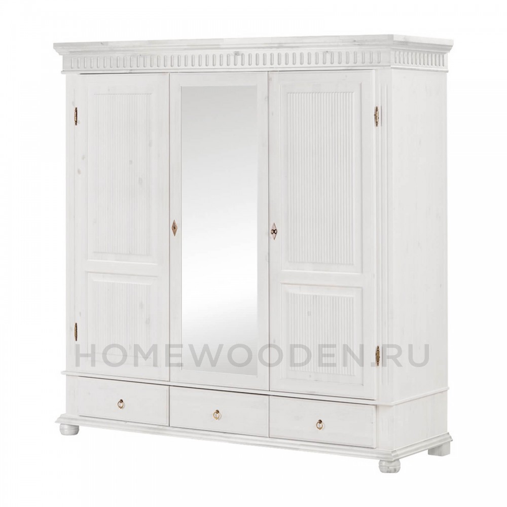 Шкаф "Хельсинки" 3SPGT-M из массива сосны