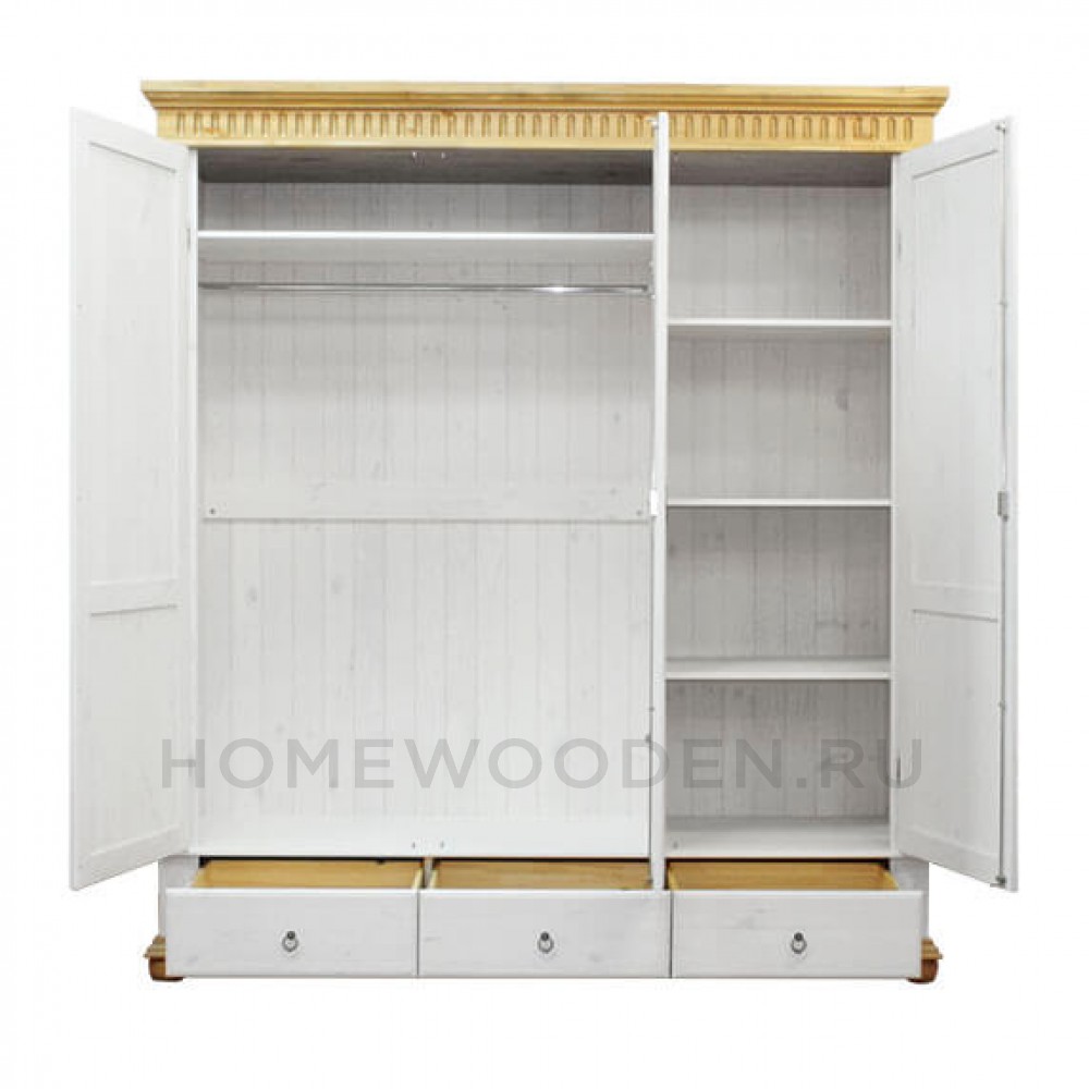 Шкаф "Хельсинки" 3SPGT-M из массива сосны