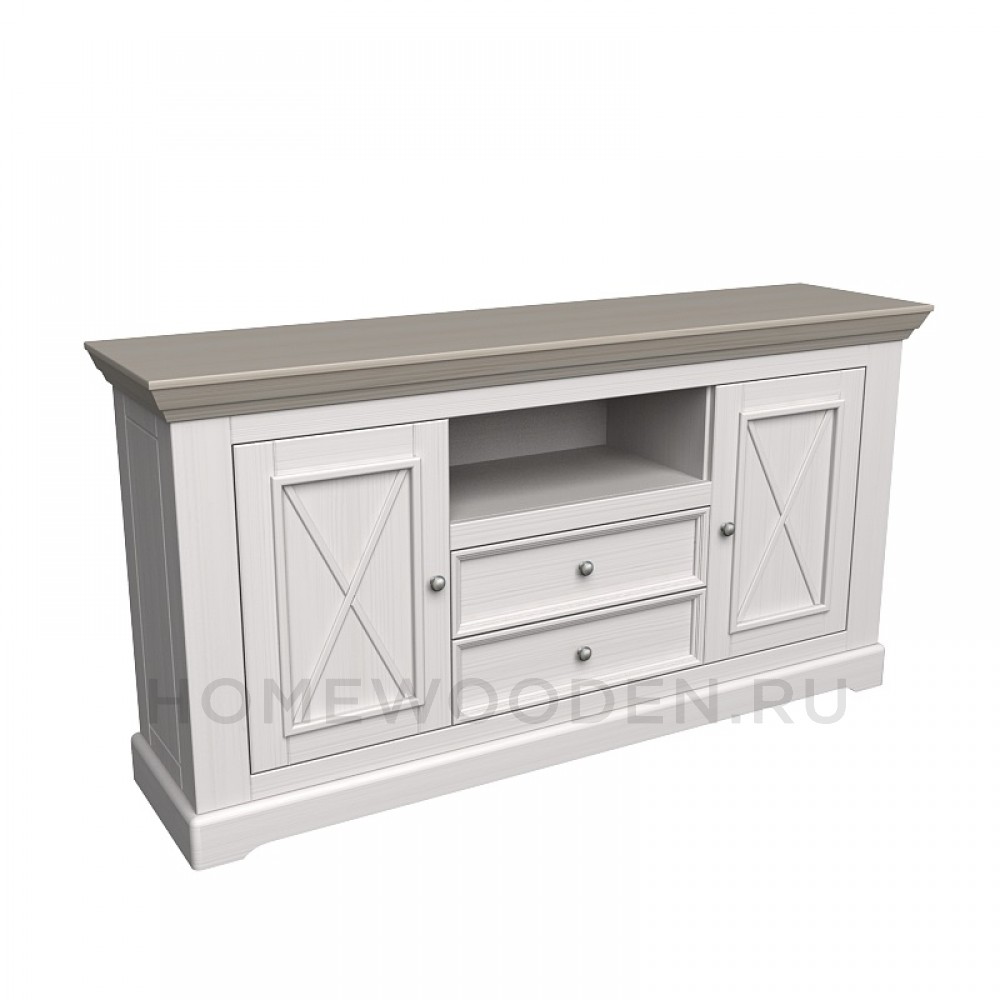 КОМОД ФОРЕСТ 2 ДВЕРИ 2 ЯЩИКА БЕЛЫЙ ВОСК/АНТРАЦИТ