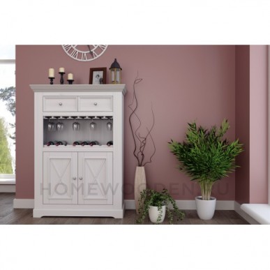 КОМОД-БАР ФОРЕСТ 2 ДВЕРИ 2 ЯЩИКА БЕЛЫЙ ВОСК/АНТРАЦИТ