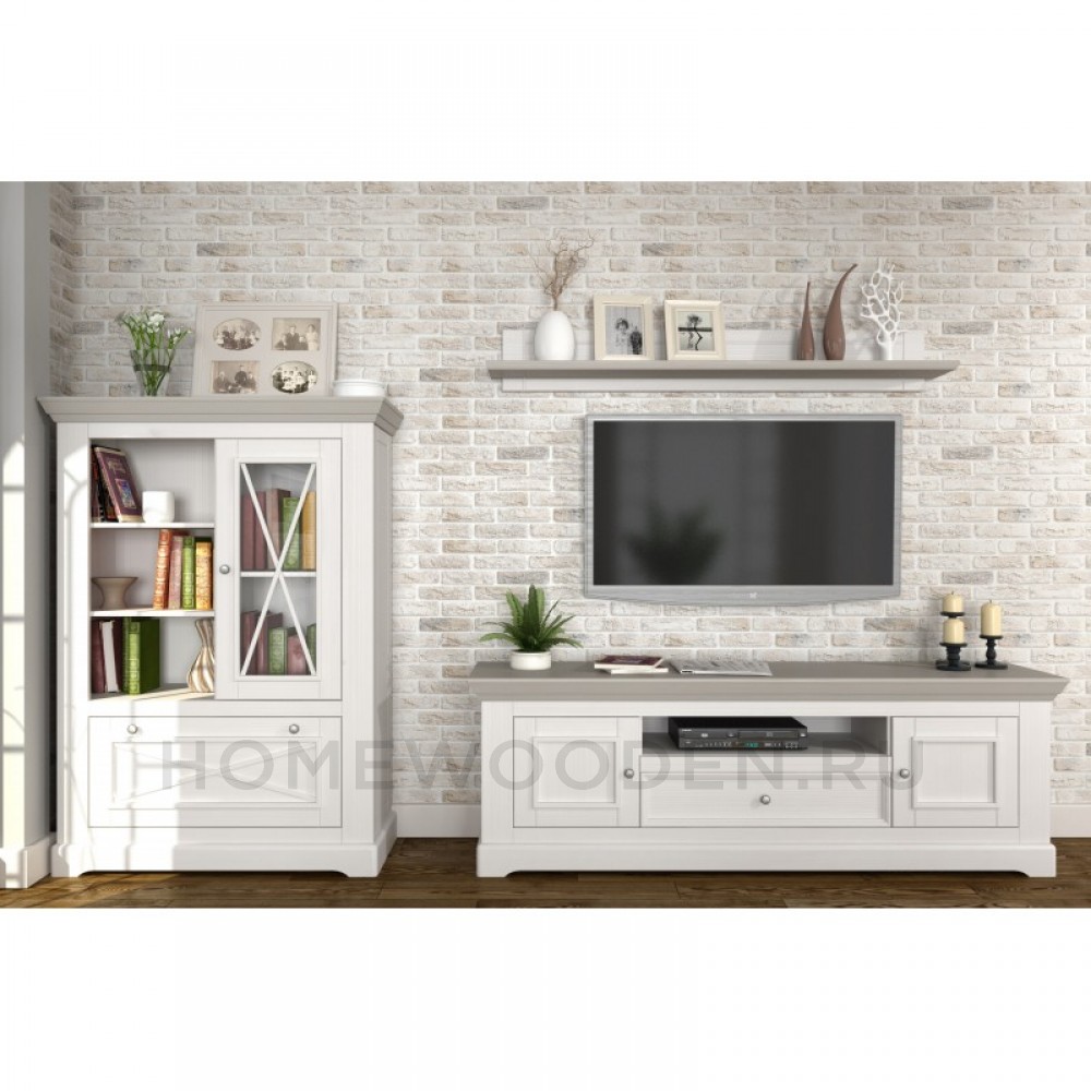 ПОЛКА НАСТЕННАЯ ФОРЕСТ БЕЛЫЙ ВОСК/АНТРАЦИТ