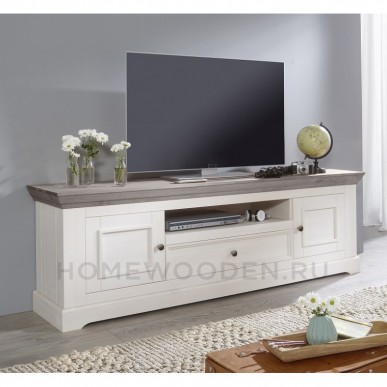 ТУМБА ТВ ФОРЕСТ 2 ДВЕРИ 1 ЯЩИК БЕЛЫЙ ВОСК/АНТРАЦИТ