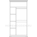 Шкаф для одежды 2д Верди Классик П1.0487.0.36 (П487.36)