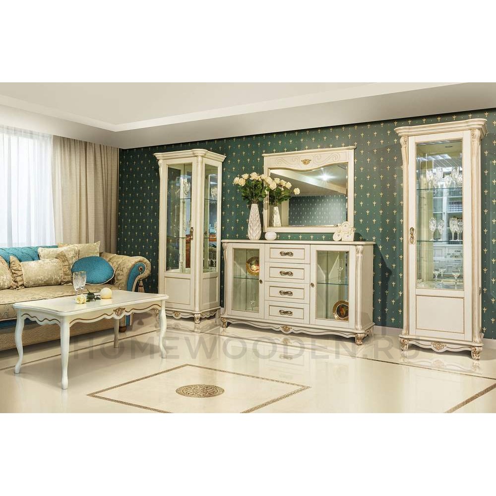 Гостиная "Алези" Слоновая кость с золочением