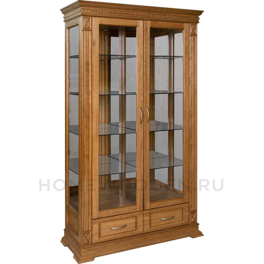 Шкаф-витрина 2д Верди Классик П1.0487.0.21 (П487.21з)