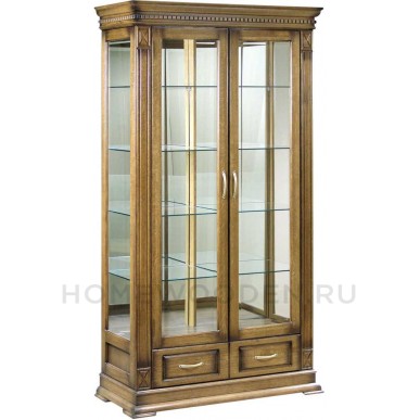 Шкаф-витрина 2д Верди Классик П1.0487.0.21 (П487.21з)