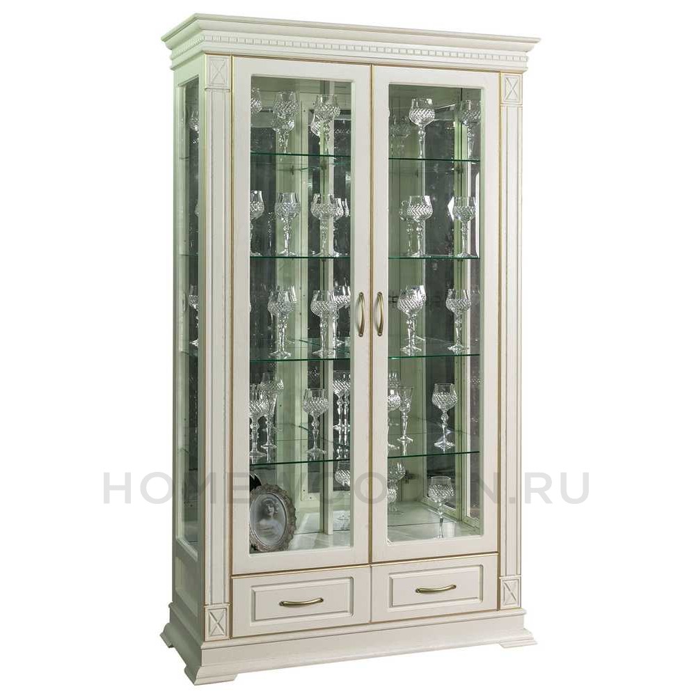 Шкаф-витрина 2д Верди Классик П1.0487.0.21 (П487.21з)