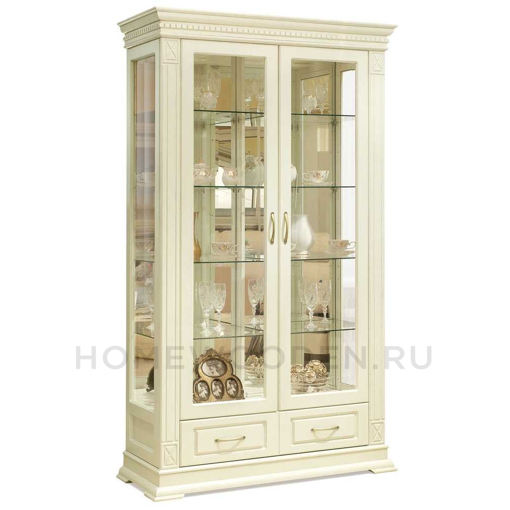 Шкаф-витрина 2д Верди Классик П1.0487.0.21 (П487.21з)