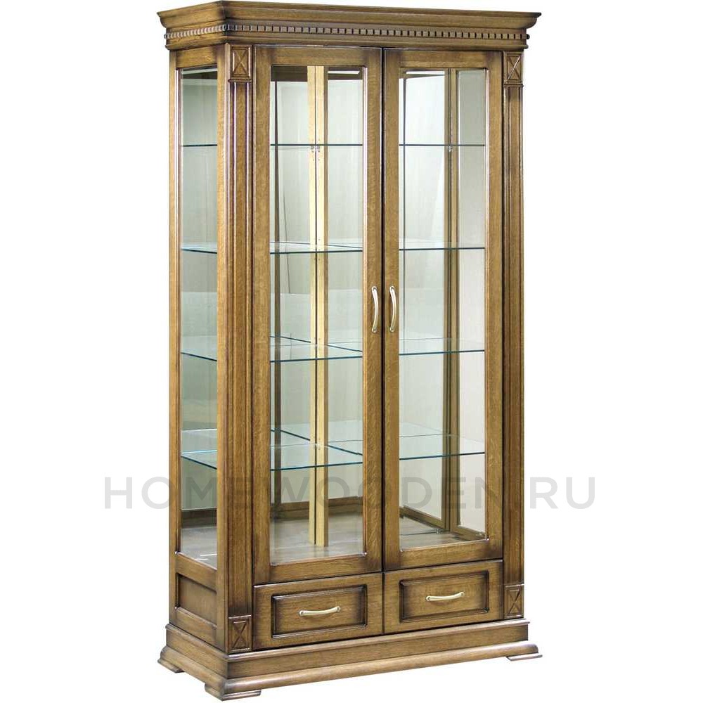 Шкаф-витрина 2д Верди Классик П1.0487.0.21 (П487.21з)