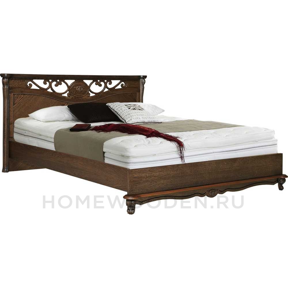 Кровать двойная Алези 16/1 с низким изножьем П349.16/1