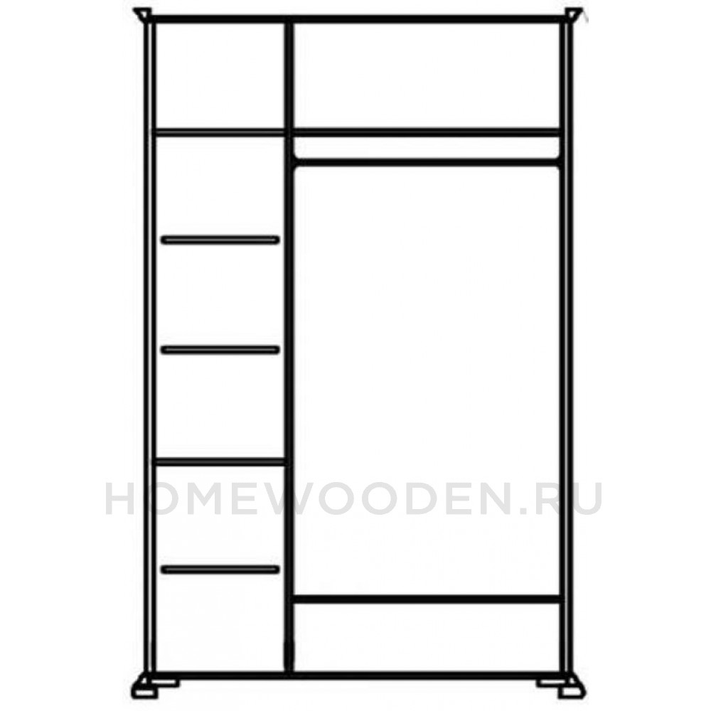 Шкаф для одежды Лика ММ-137-01/03