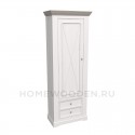 ШКАФ ДЛЯ ОДЕЖДЫ ФОРЕСТ 1 ДВЕРЬ 2 ЯЩИКА БЕЛЫЙ ВОСК/АНТРАЦИТ
