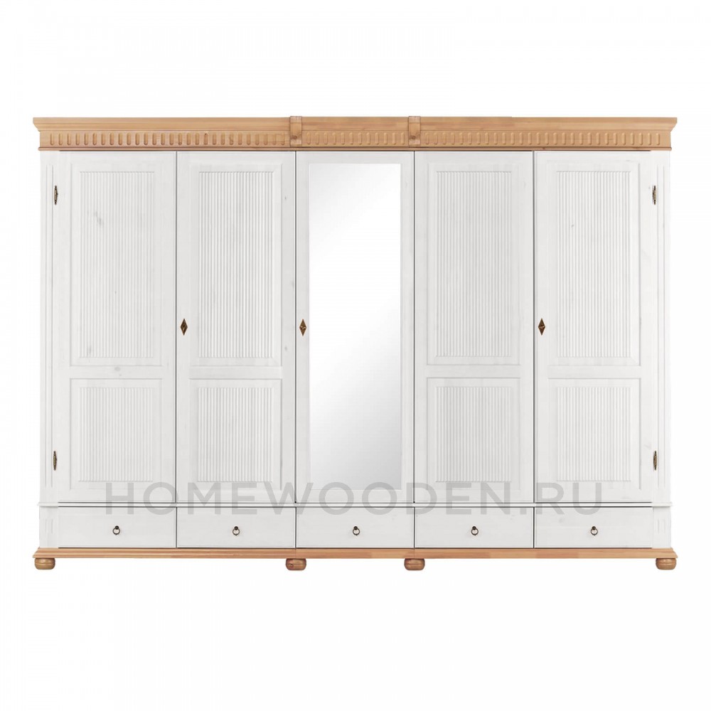 Шкаф "Хельсинки" 5SPGT-M из массива сосны