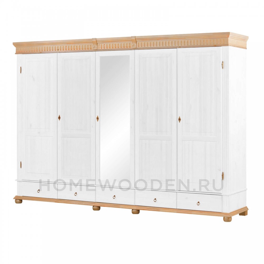 Шкаф "Хельсинки" 5SPGT-M из массива сосны