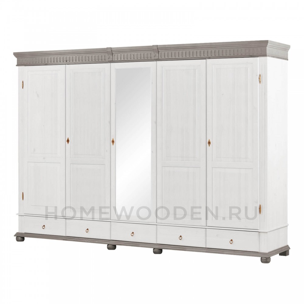 Шкаф "Хельсинки" 5SPGT-M из массива сосны