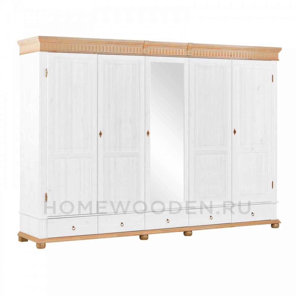 Шкаф "Хельсинки" 5SPGT-M из массива сосны