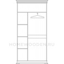Шкаф для одежды 2д Верди Классик П1.0487.0.35 (П487.35)