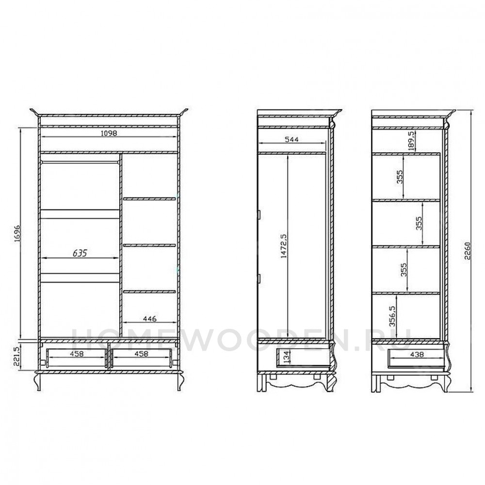 Шкаф Оскар ММ-216-01/02