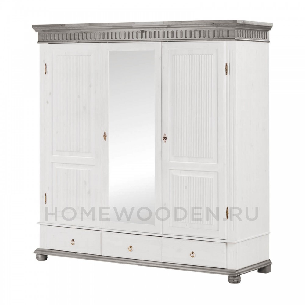 Шкаф "Хельсинки" 3SPGT из массива сосны