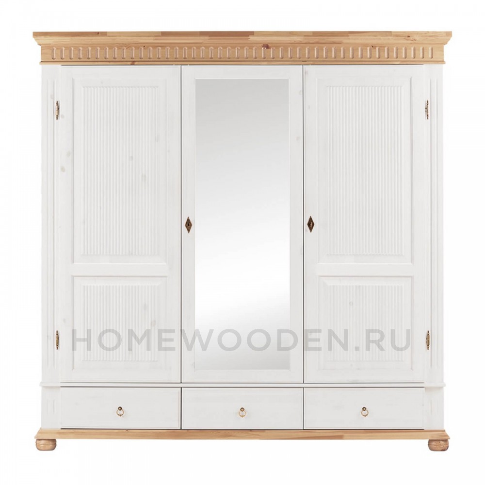 Шкаф "Хельсинки" 3SPGT из массива сосны